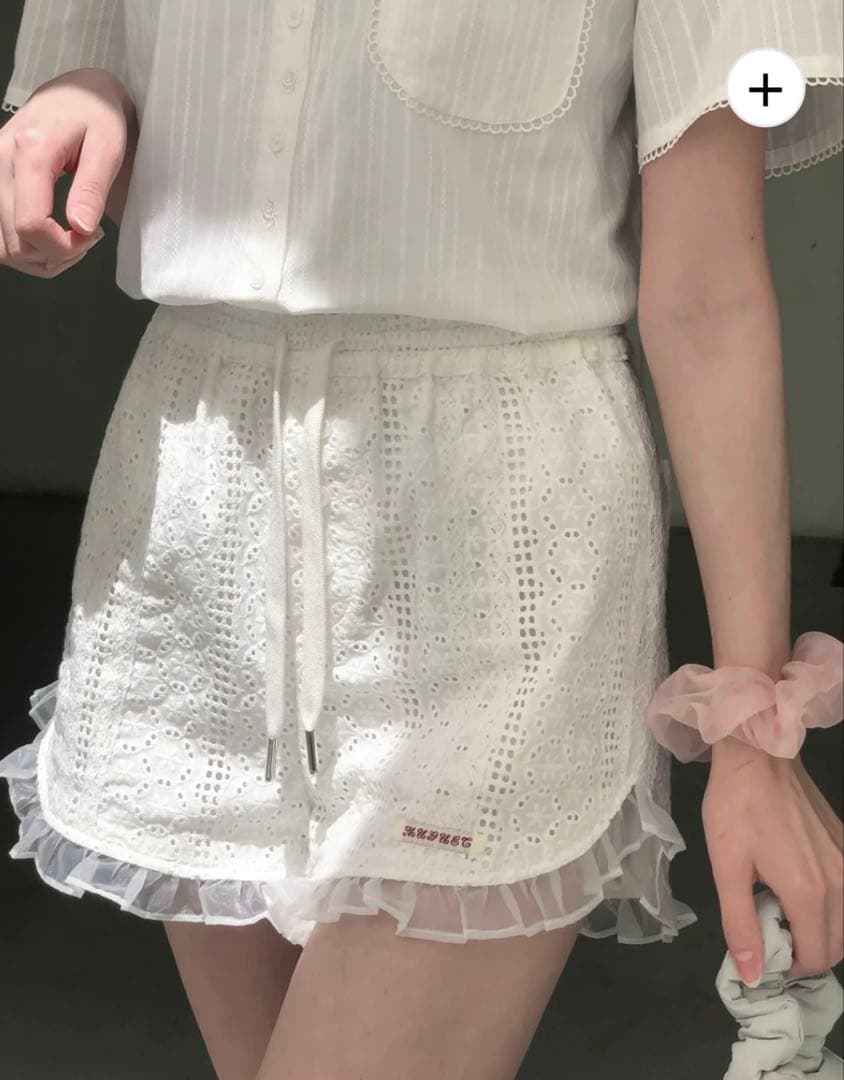 パンツ muguet frill lace short pants