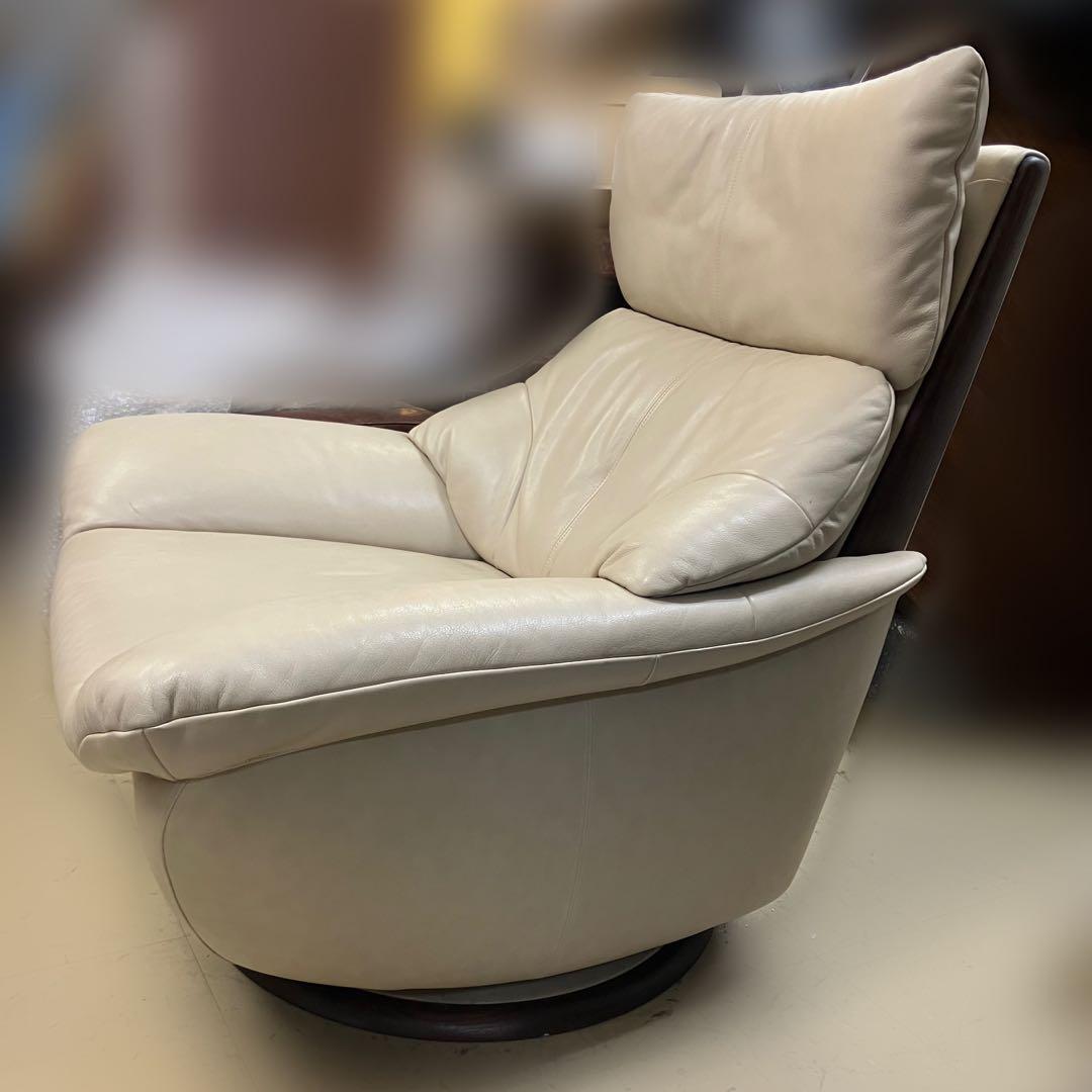 karimoku カリモク ZT71モデル レザー 1人掛けソファ 1P 肘掛け