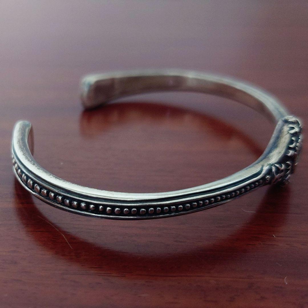 シルバーバングル ブルームーンストーン いぶし銀