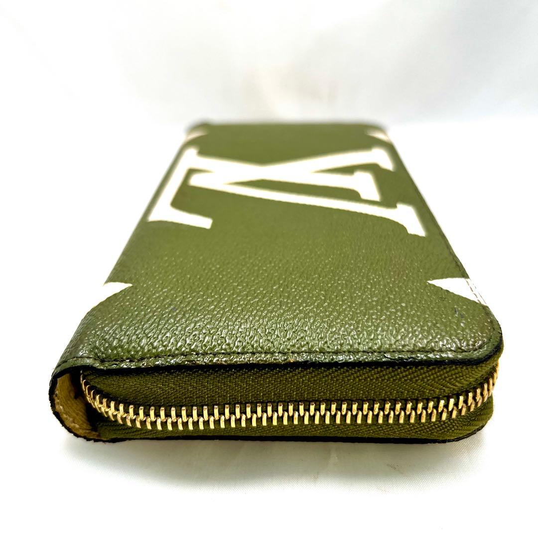 INO ルイヴィトン モノグラムジャイアント ジッピーウォレット カーキ