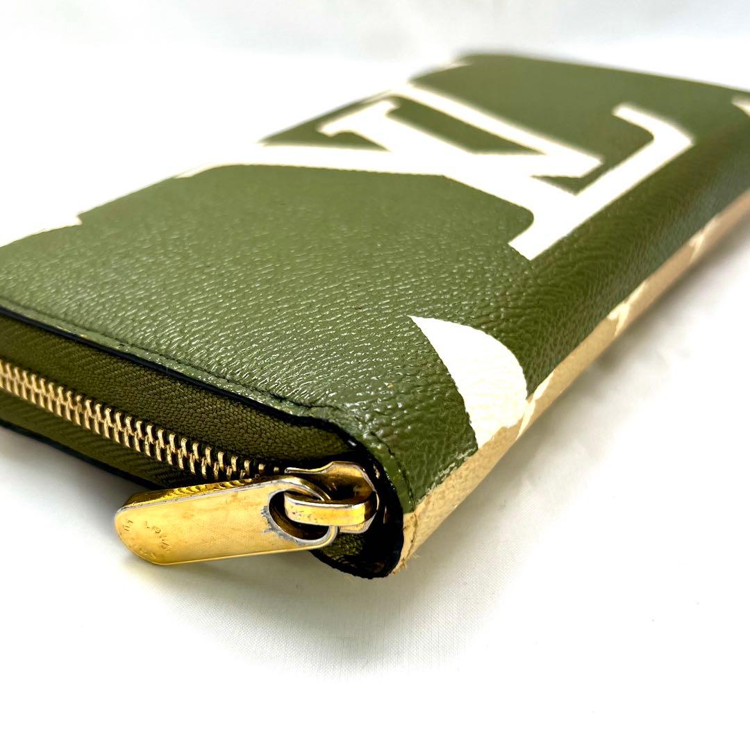 INO ルイヴィトン モノグラムジャイアント ジッピーウォレット カーキ