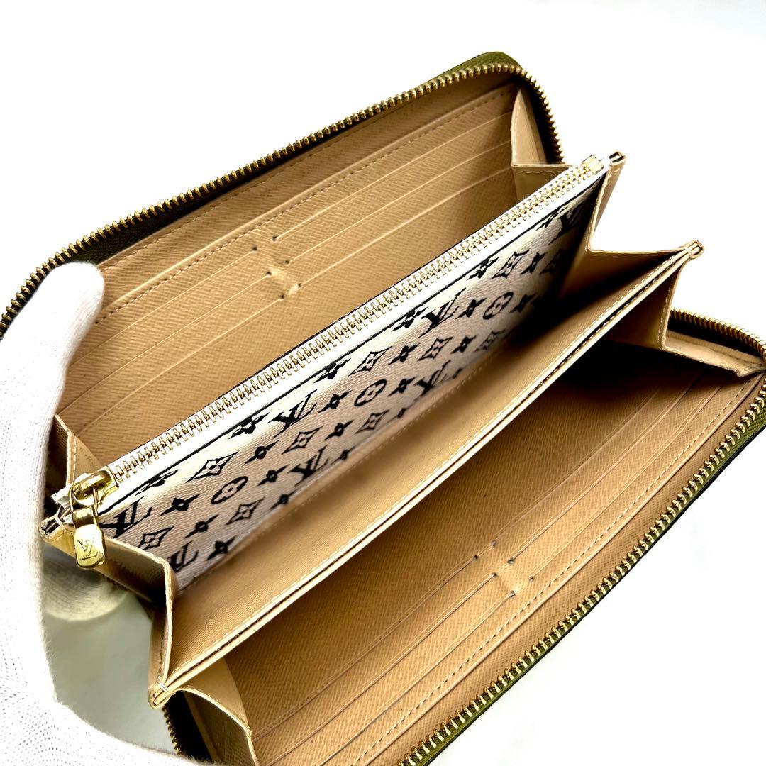 INO ルイヴィトン モノグラムジャイアント ジッピーウォレット カーキ