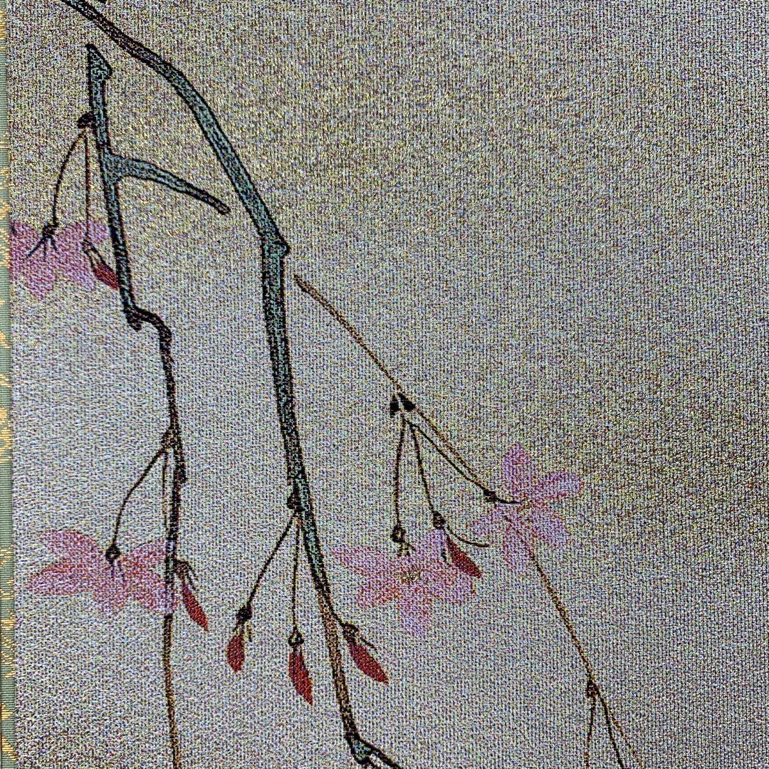 美品 掛け軸 酒井抱一画 西陣紹巴つづれ「立雛」風鎮・自在付き ひな祭り