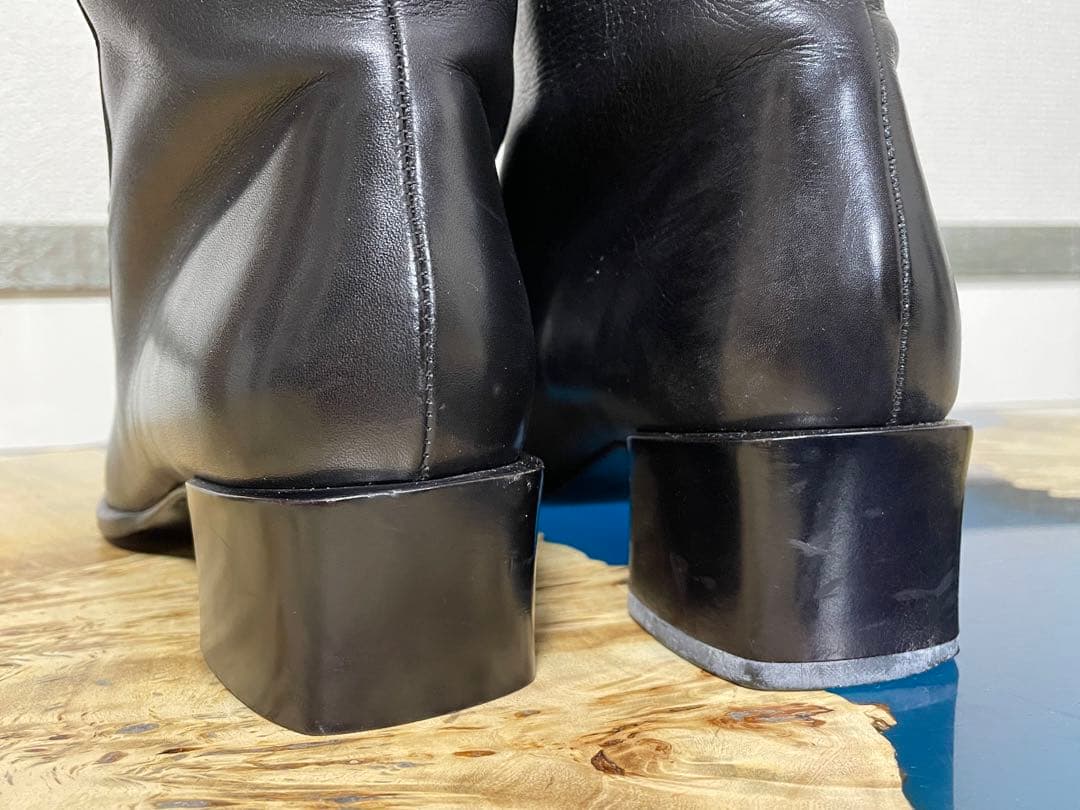 【かかと訳あり】エルメスHERMES レザーロングブーツ 36ハーフ