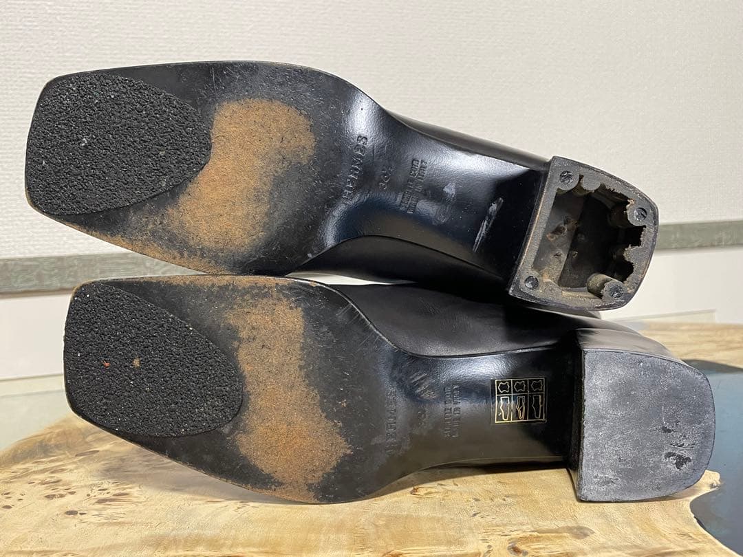 【かかと訳あり】エルメスHERMES レザーロングブーツ 36ハーフ