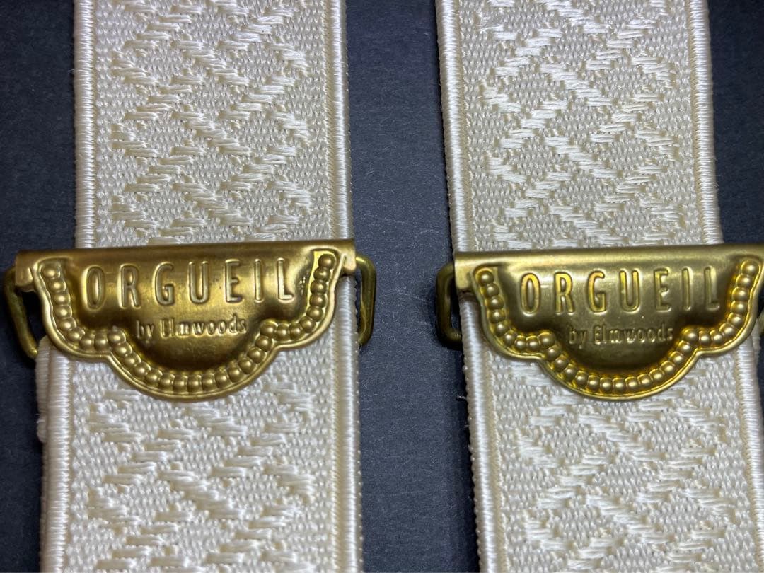 Orgueil サスペンダー未使用オルゲイユ⭐︎アイボリーベージュ⭐︎２way