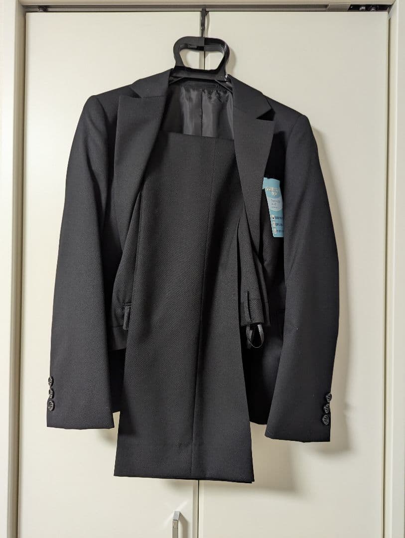 洋服の青山　 AOKI 黒 スーツ ジャケットパンツスーツとスカート　３点セット