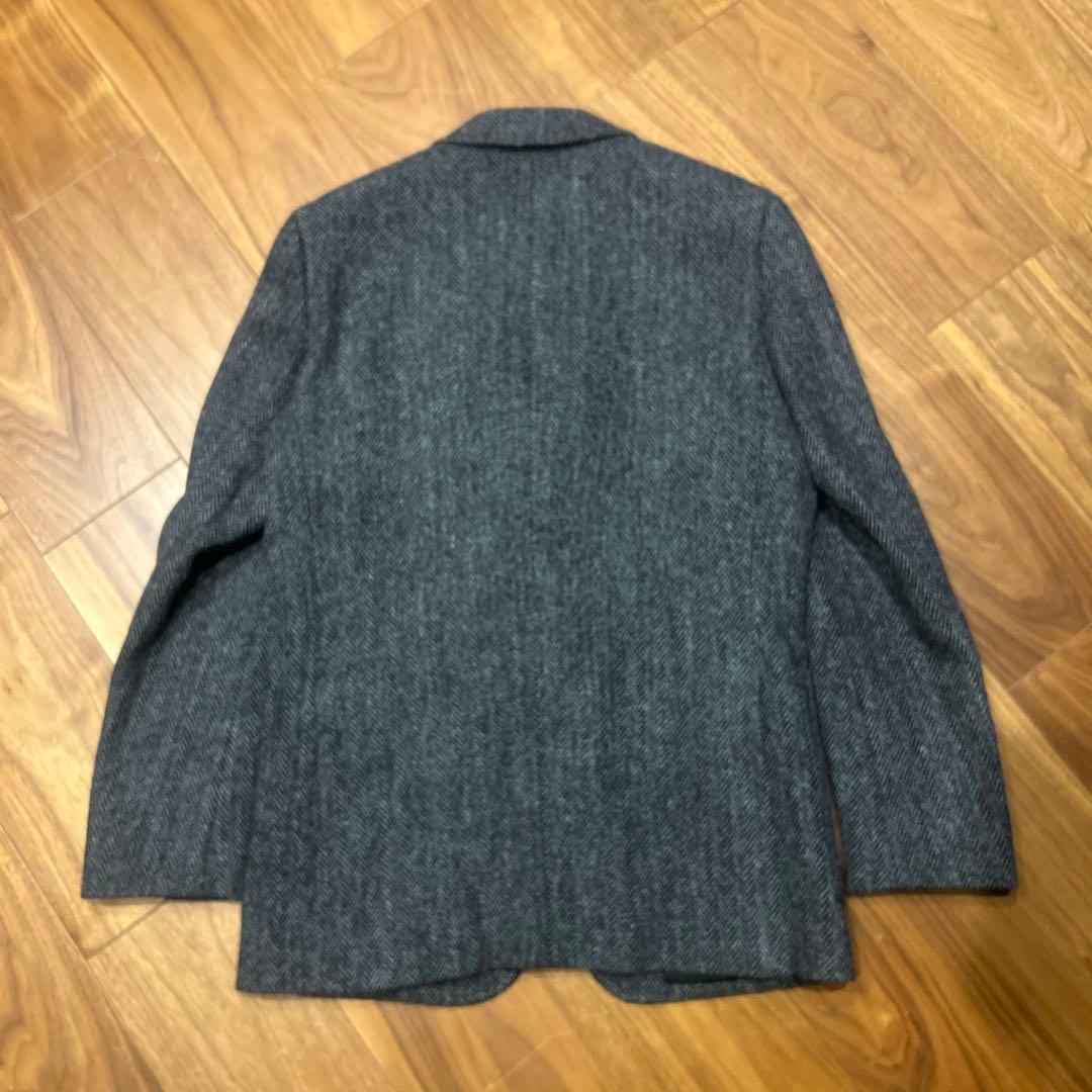 【新品】ハリスツイード／FACE MIX ヘリンボーン ジャケット グレー LL