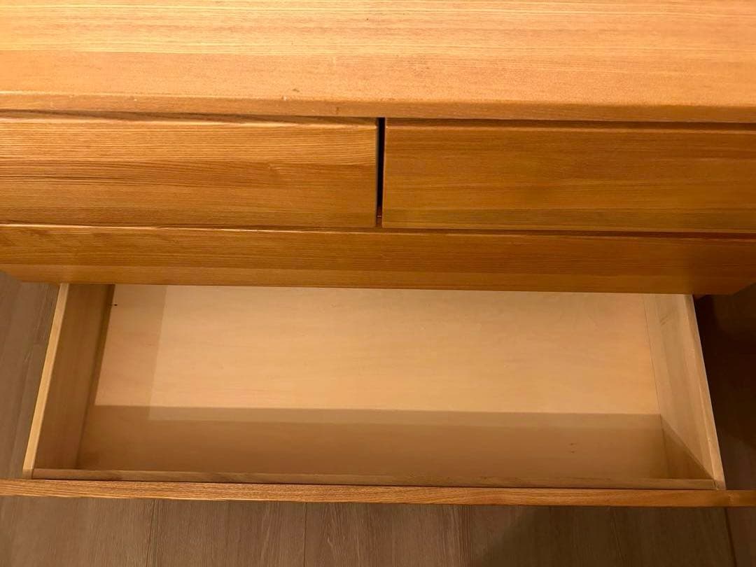 【希少廃盤品】MUJI無印 オーク材 4段チェスト 脚付　幅80奥行40高さ83