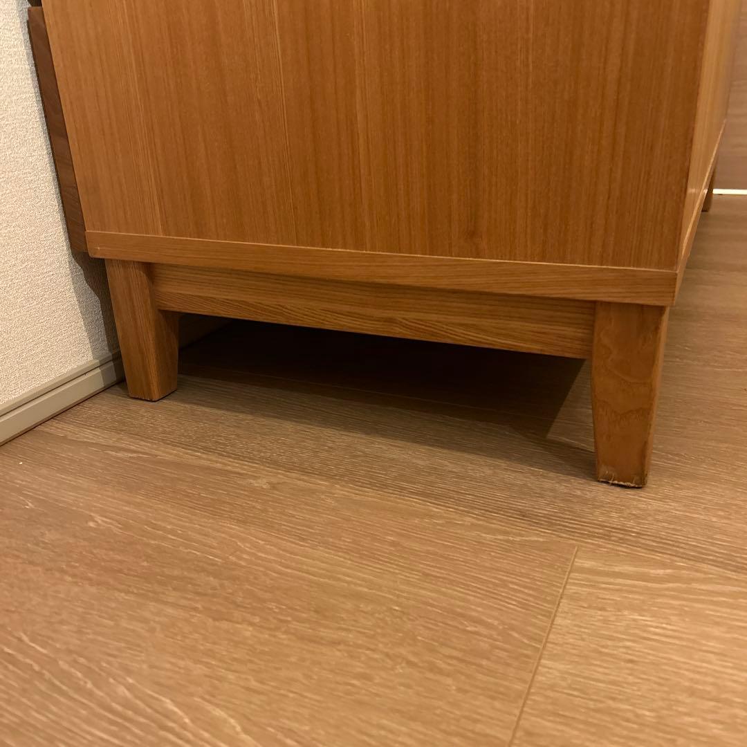 【希少廃盤品】MUJI無印 オーク材 4段チェスト 脚付　幅80奥行40高さ83