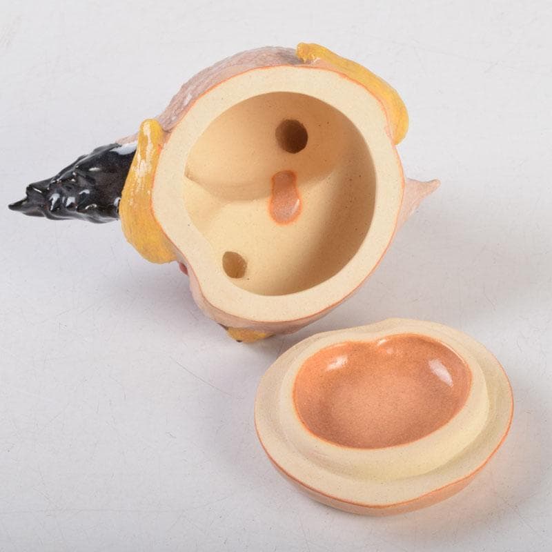 もちぽよい　萩焼　十二世　坂高麗左衛門作　酉香合　共布共箱　V　8767