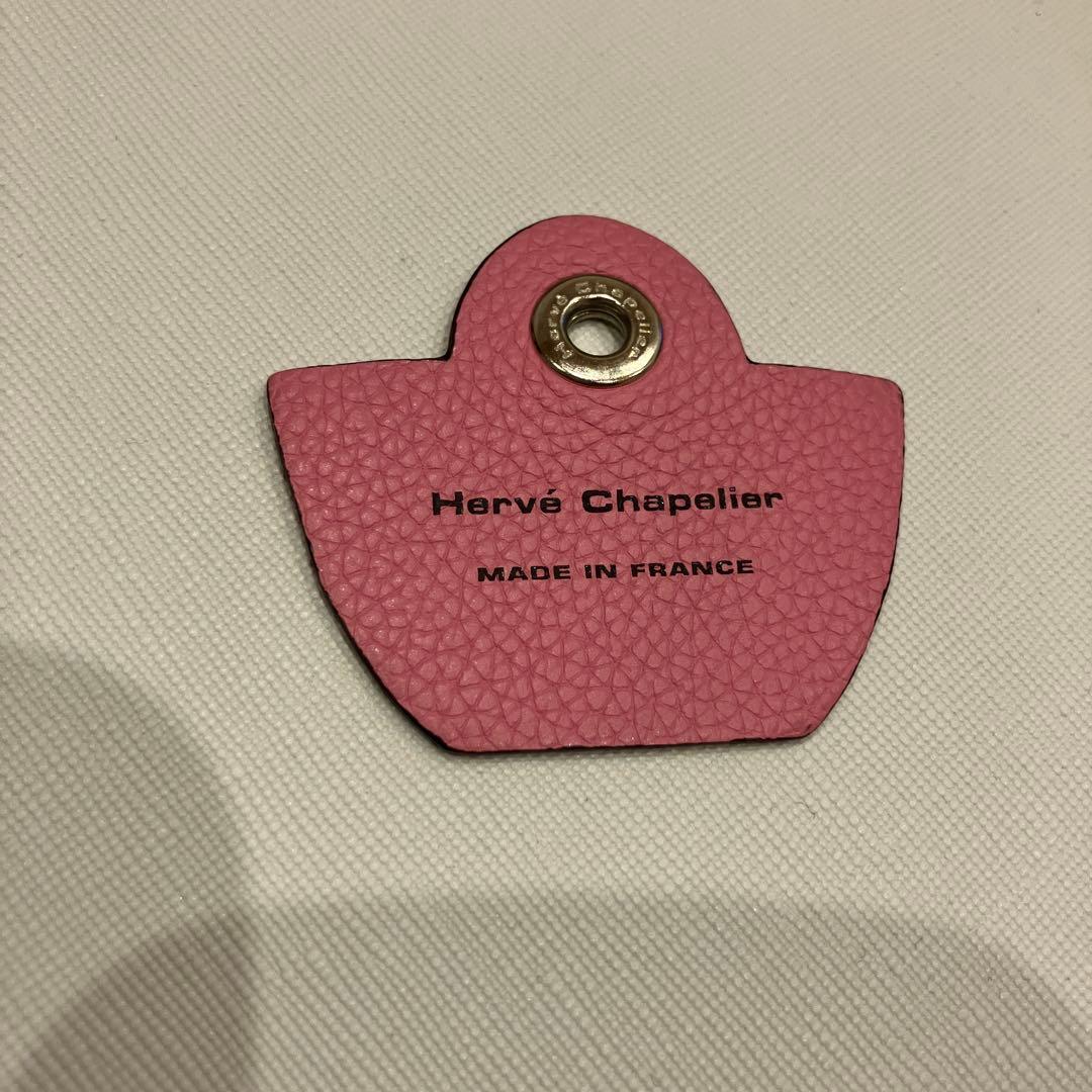 Hervé Chapelier ピンク レザー チャーム☆カメリア