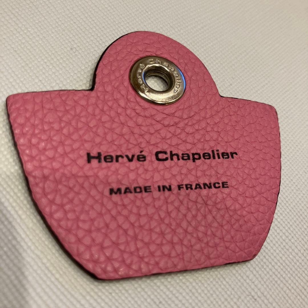 Hervé Chapelier ピンク レザー チャーム☆カメリア