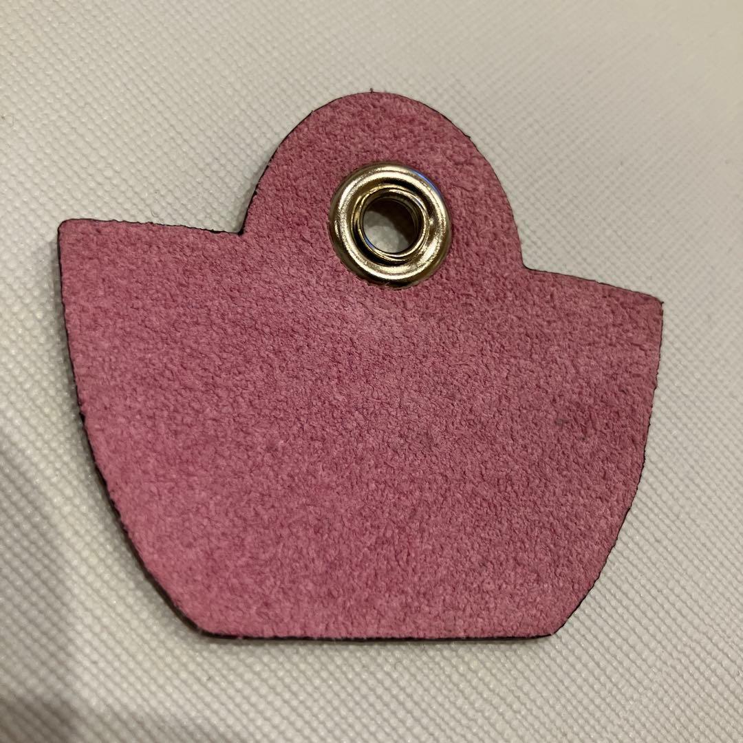 Hervé Chapelier ピンク レザー チャーム☆カメリア