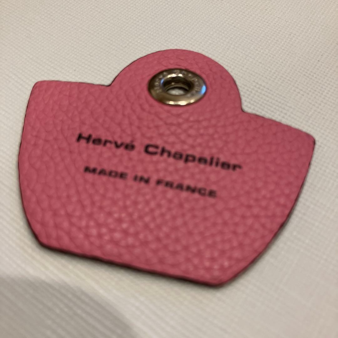 Hervé Chapelier ピンク レザー チャーム☆カメリア