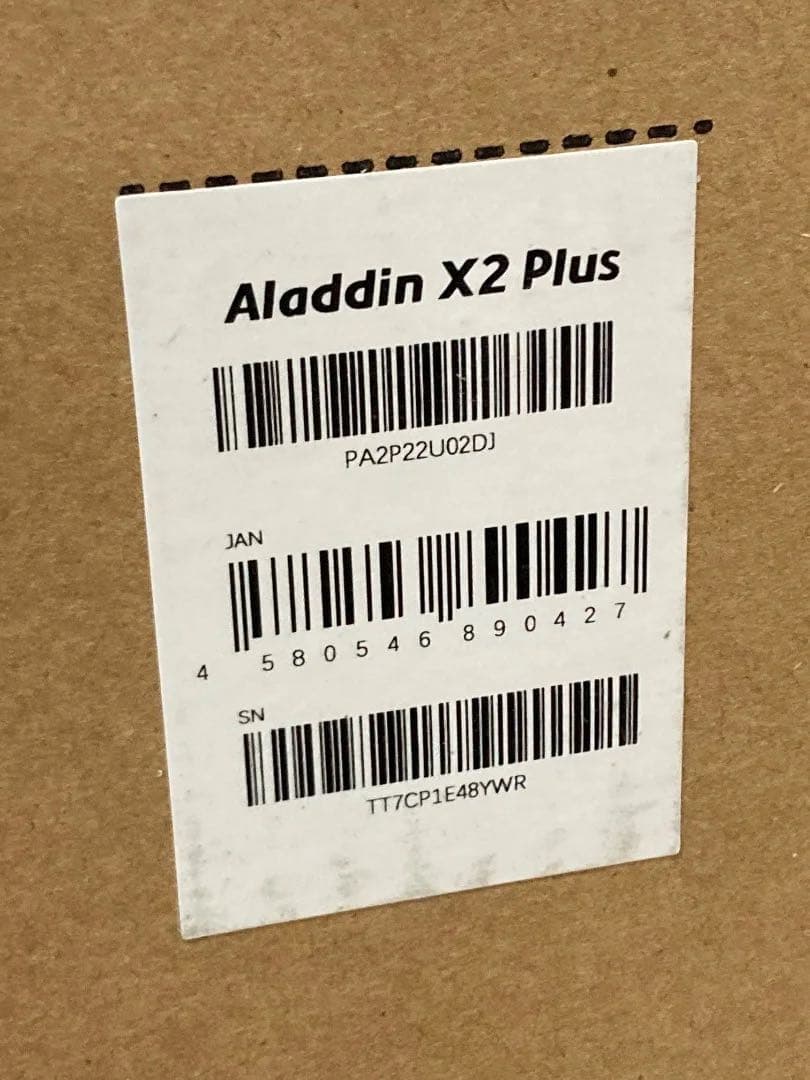 AladdinX2 Plus アラジンエックス　PA2P22U02DJ 22年製