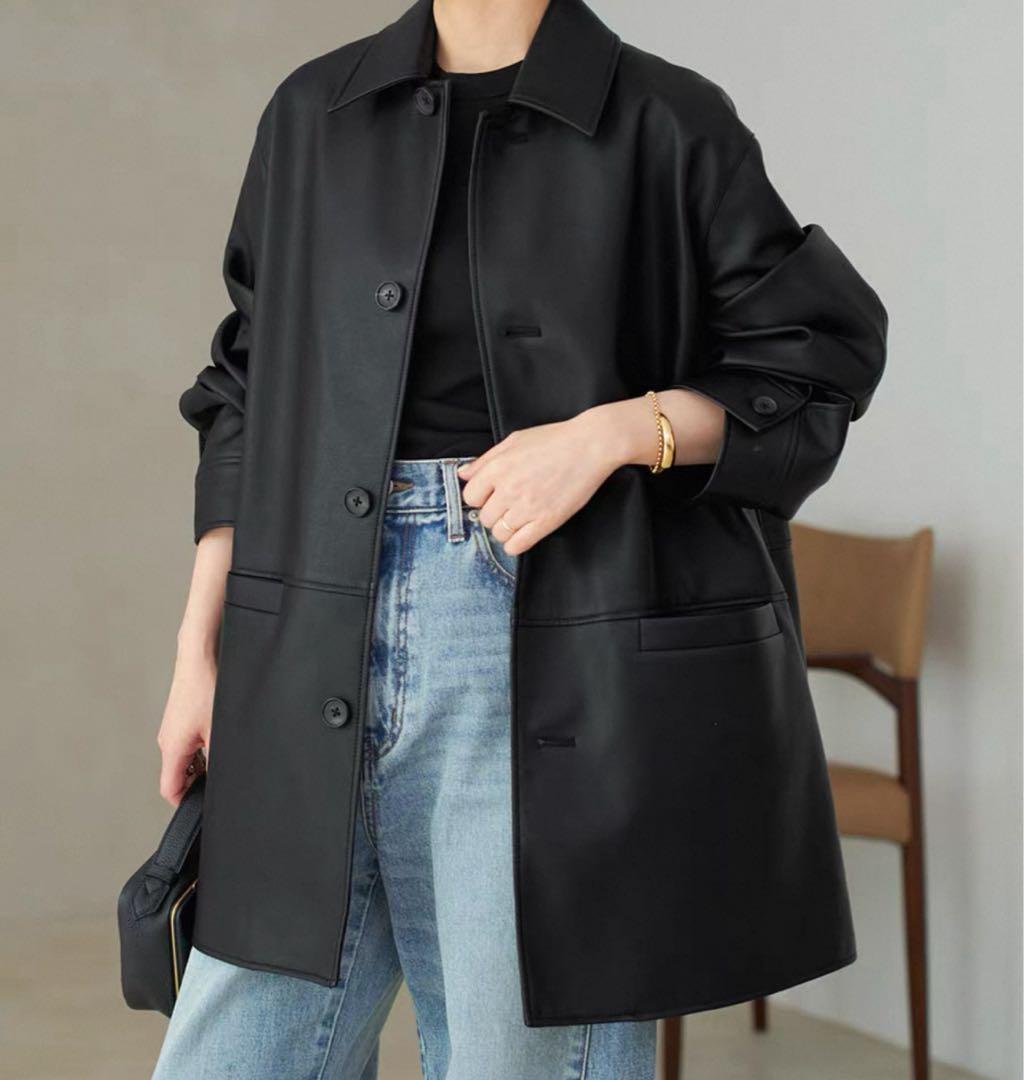 Plage Leather Like Car コート