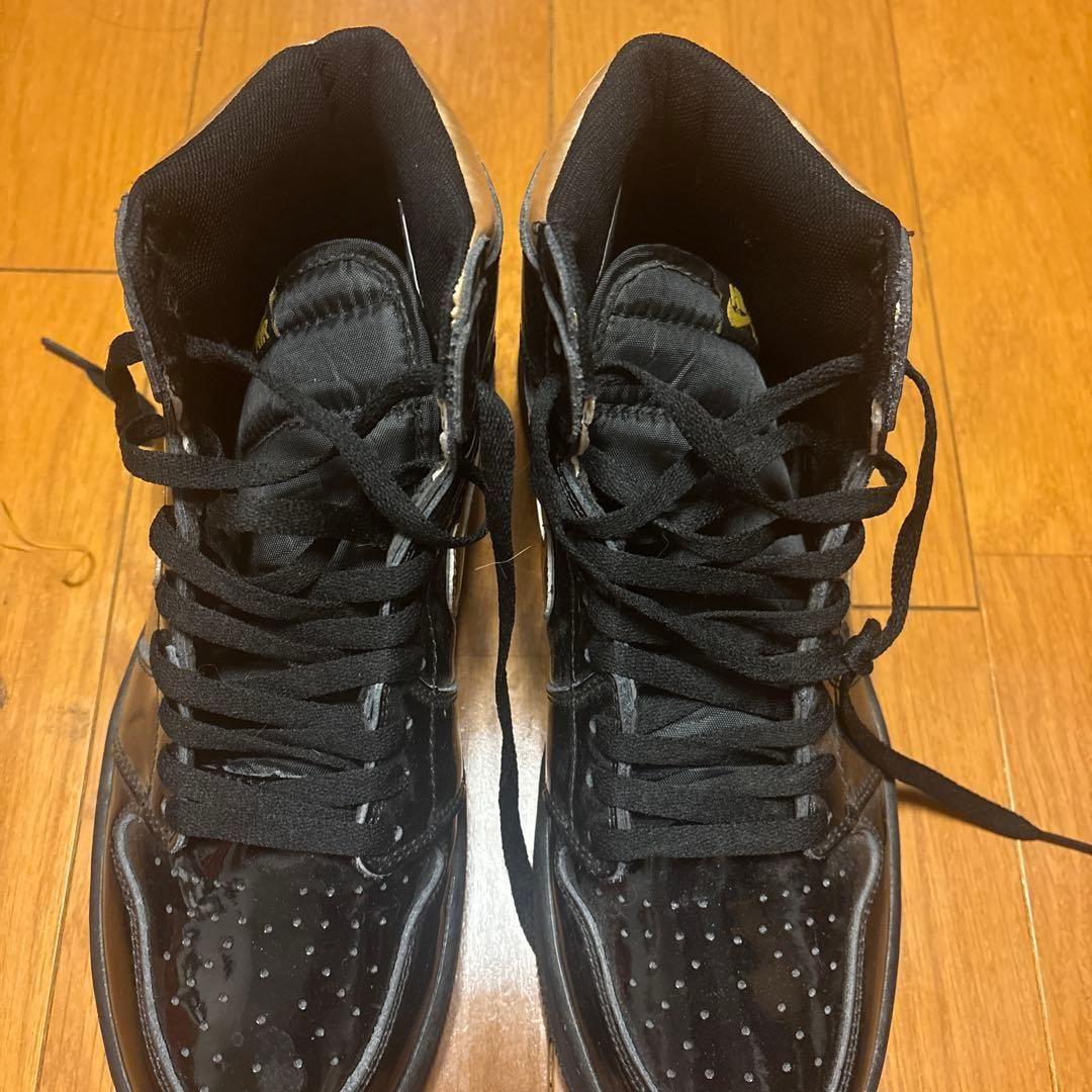 ま*ど様 美品　AIR JORDAN 1 RETRO HIGH OG 黒金