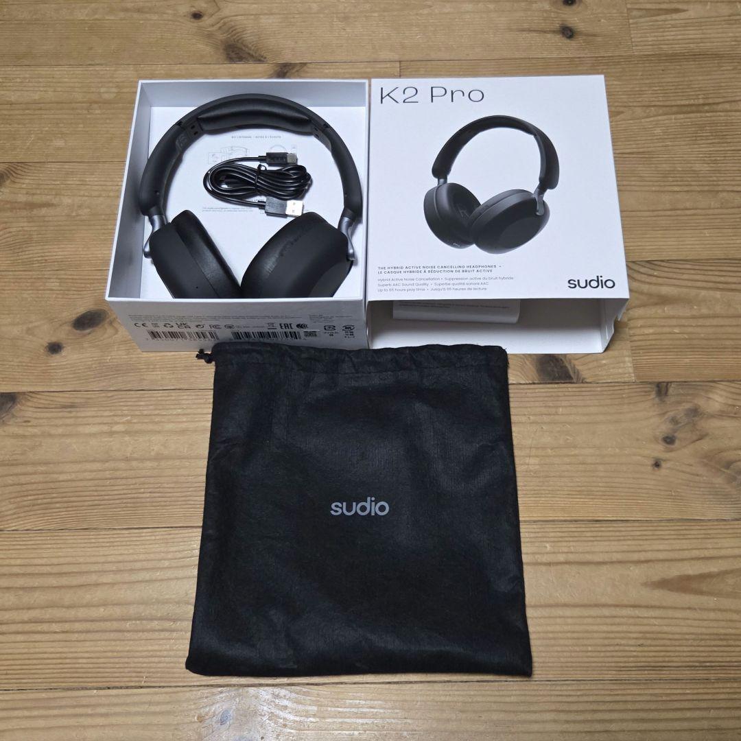 Sudio K2 Pro ワイヤレスヘッドホンセット　ANC
