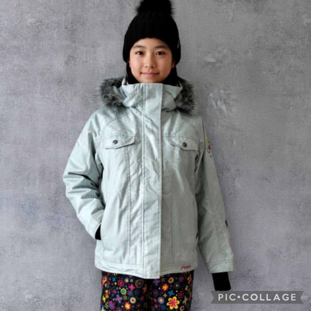 【極美品】phenix スノーガールズ スキーウェア 上下 花柄 ファー150