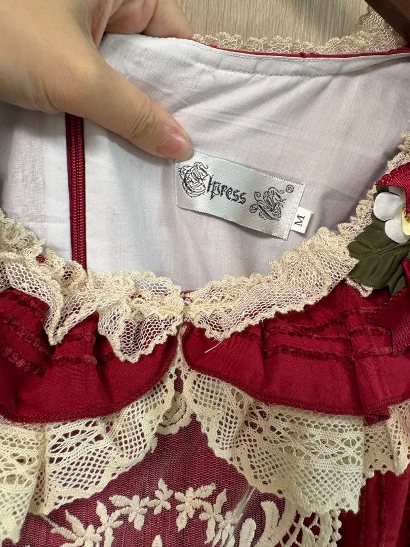 Elpress L 桃薫　いちごロリィタワンピース　ドレス　ボンネットセット