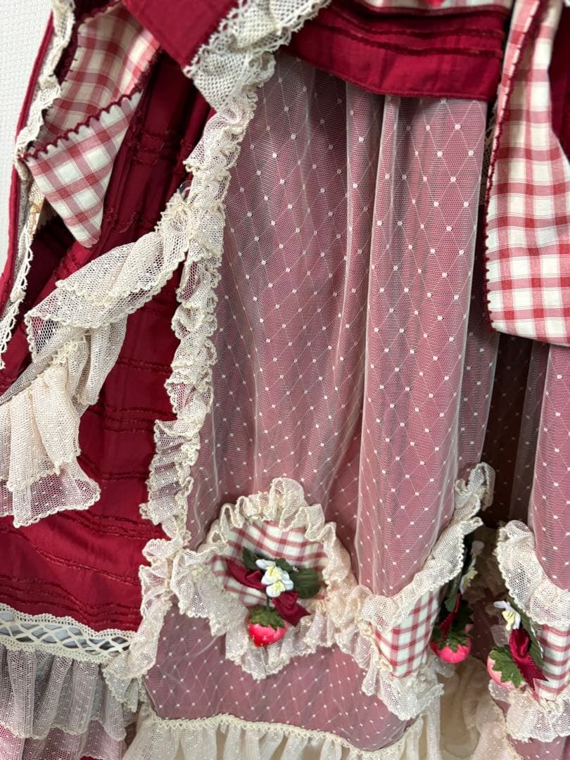 Elpress L 桃薫　いちごロリィタワンピース　ドレス　ボンネットセット