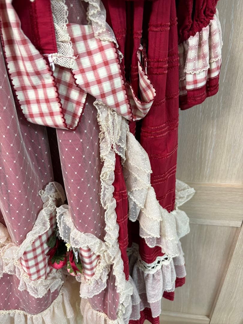 Elpress L 桃薫　いちごロリィタワンピース　ドレス　ボンネットセット