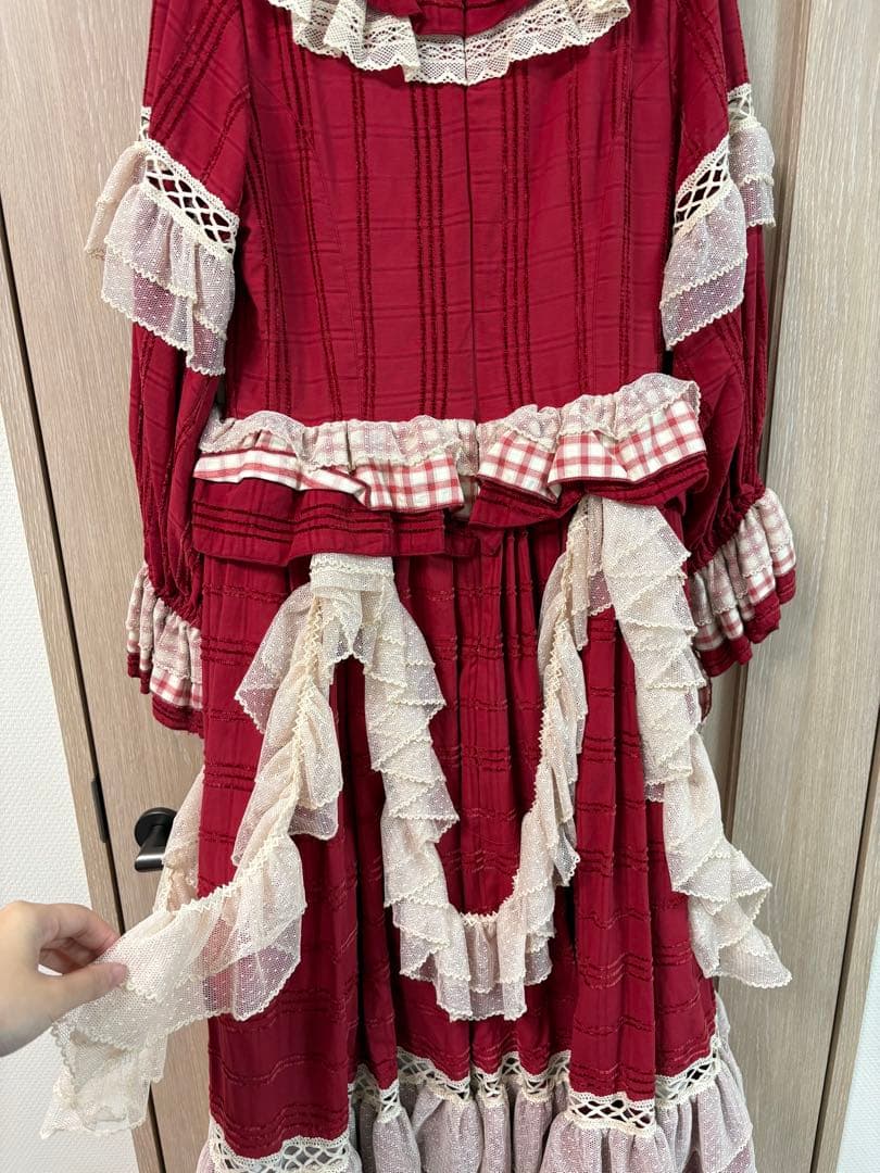 Elpress L 桃薫　いちごロリィタワンピース　ドレス　ボンネットセット