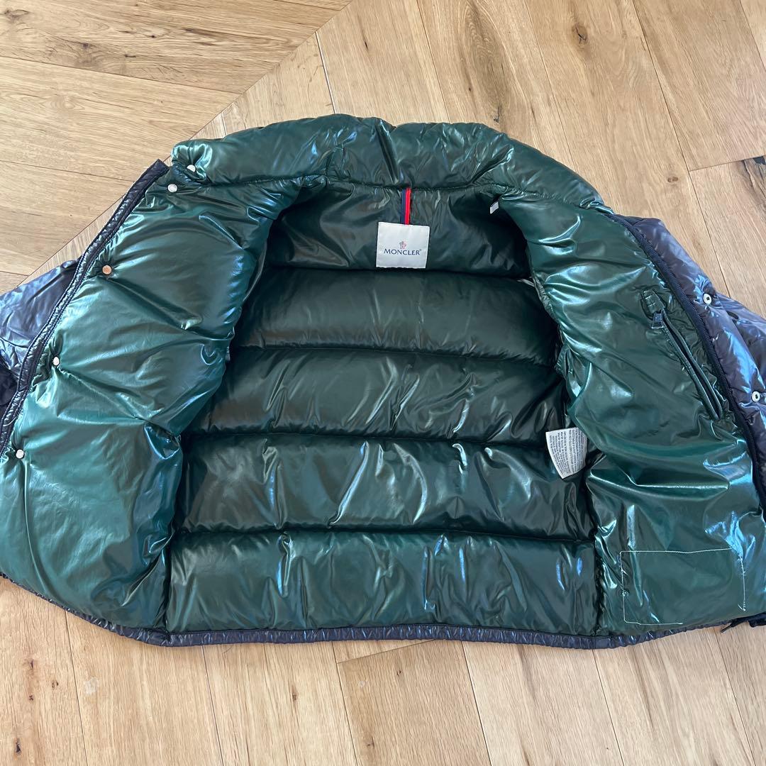 モンクレール　ネイビー×グリーン　ダウンジャケット 2way