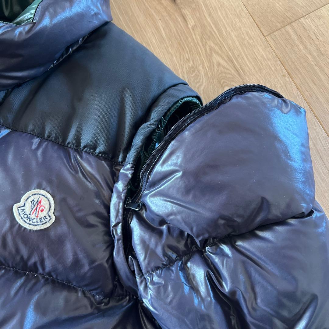 モンクレール　ネイビー×グリーン　ダウンジャケット 2way