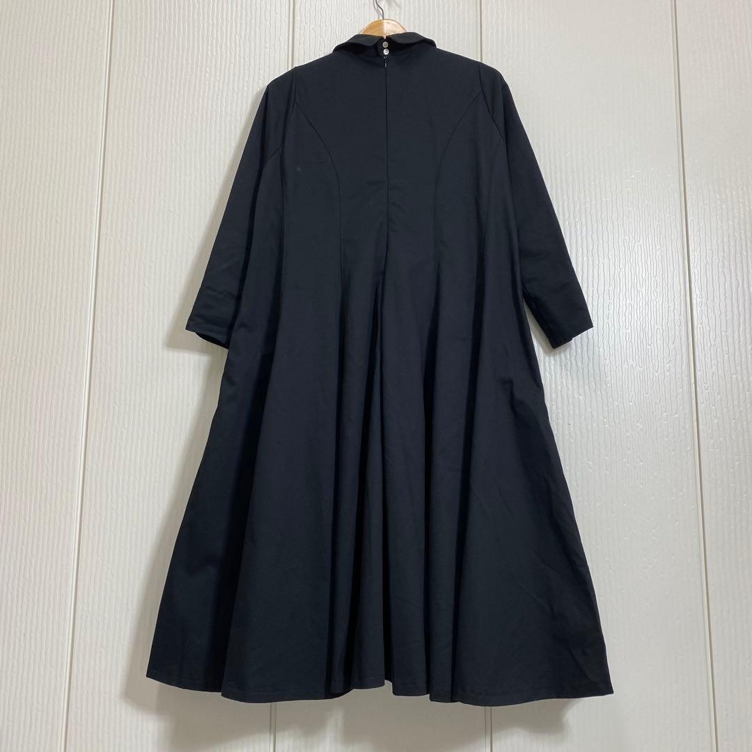 美品 foufou フーフー THE DRESS 丸襟 フレアワンピース