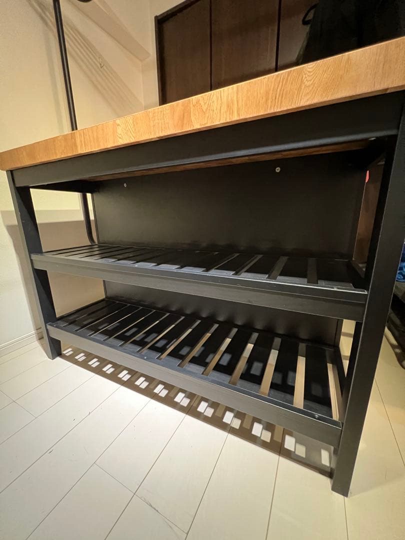IKEA VADHOLMA ヴァドホルマ アイランドキッチン ラック付き