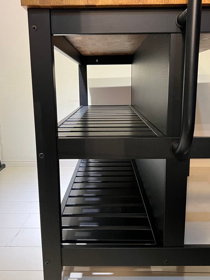 IKEA VADHOLMA ヴァドホルマ アイランドキッチン ラック付き