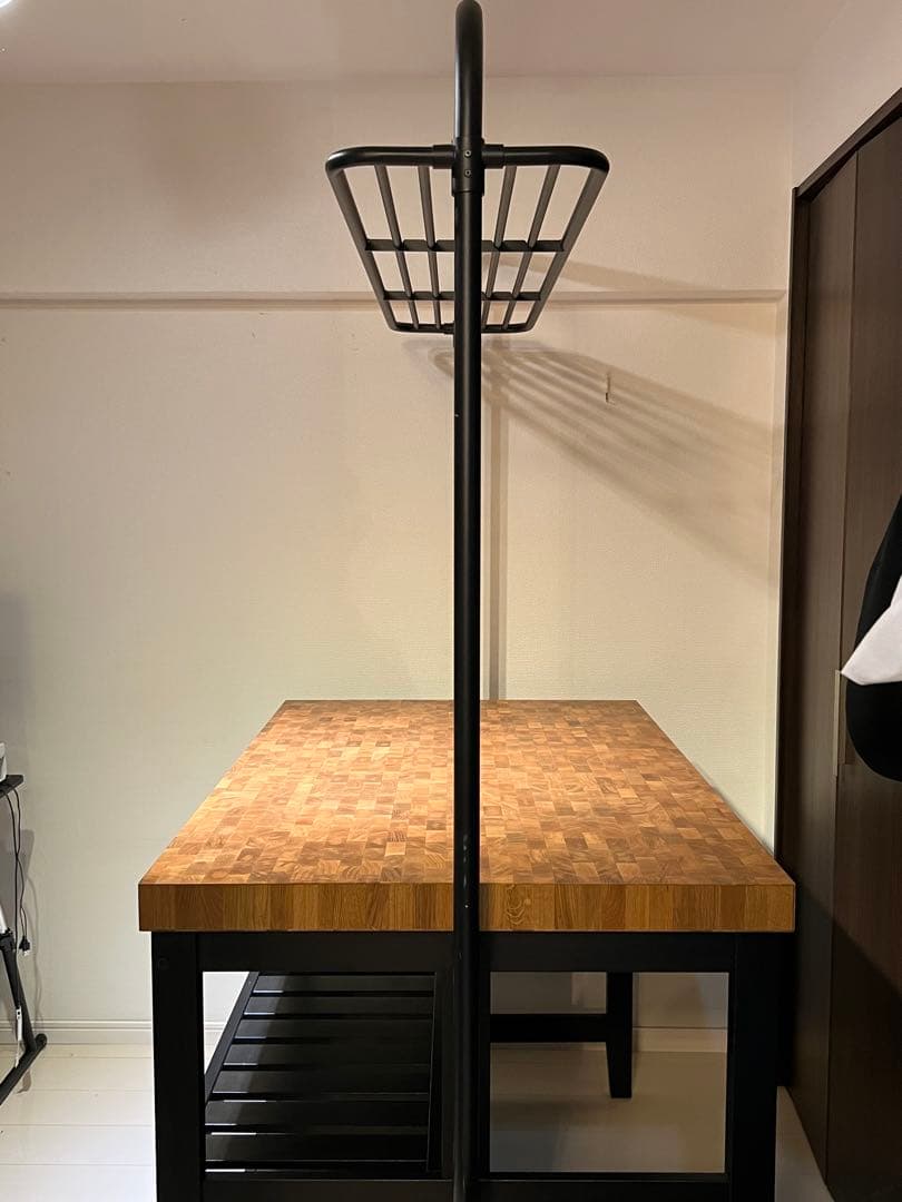 IKEA VADHOLMA ヴァドホルマ アイランドキッチン ラック付き