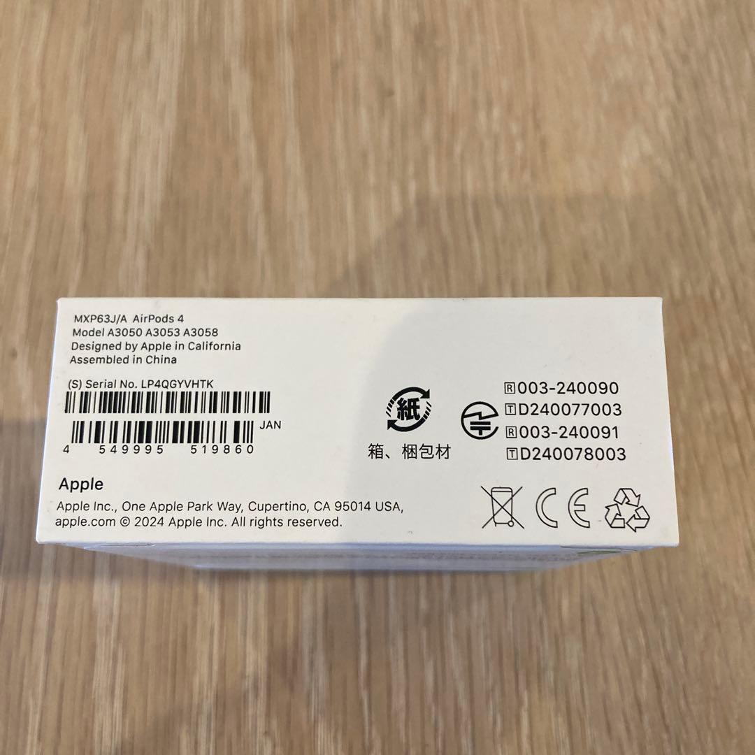 イヤホン MXP63J/A AirPods 4