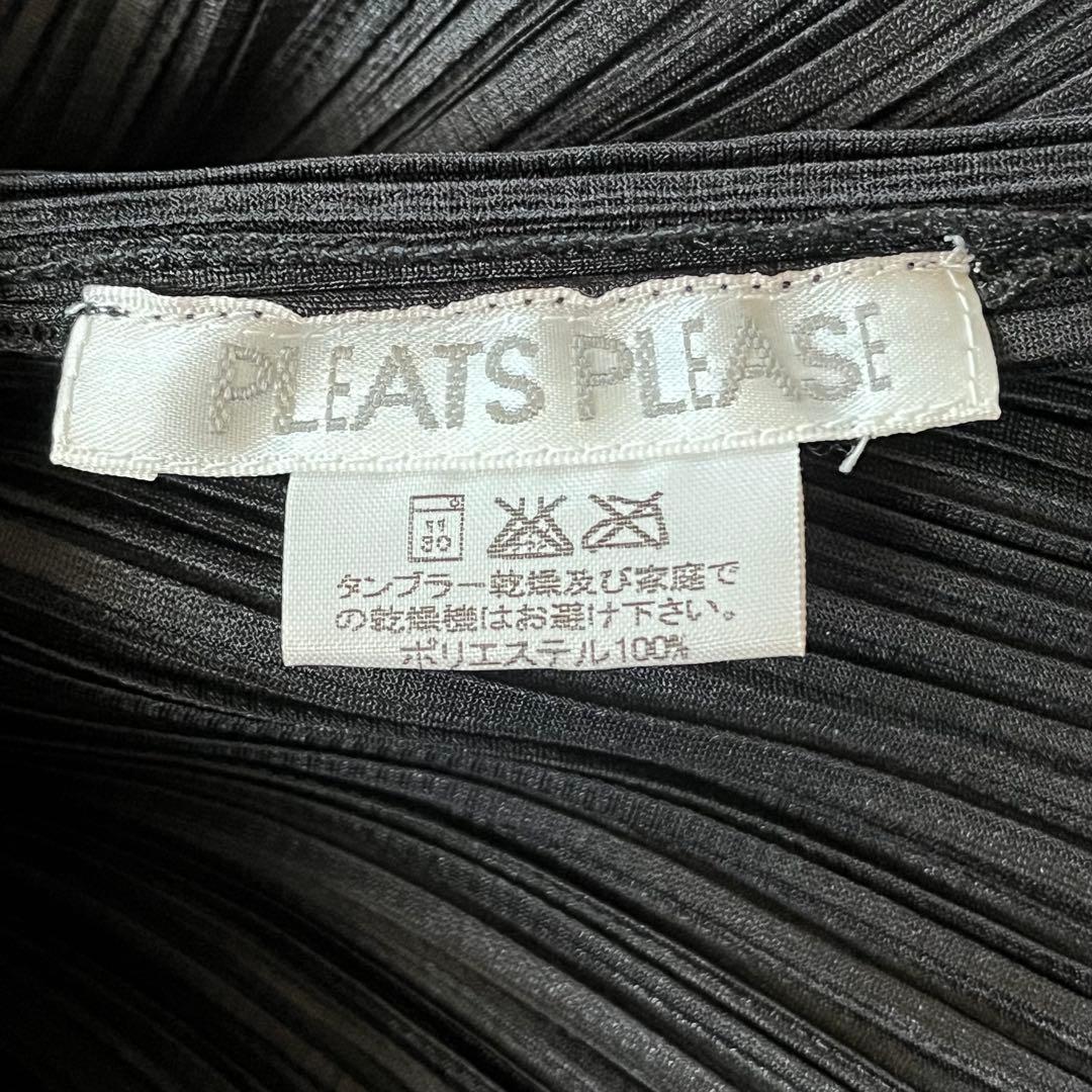 PLEATSPLEASE イッセイミヤケ ロングチュニック　ノースリーブ 黒