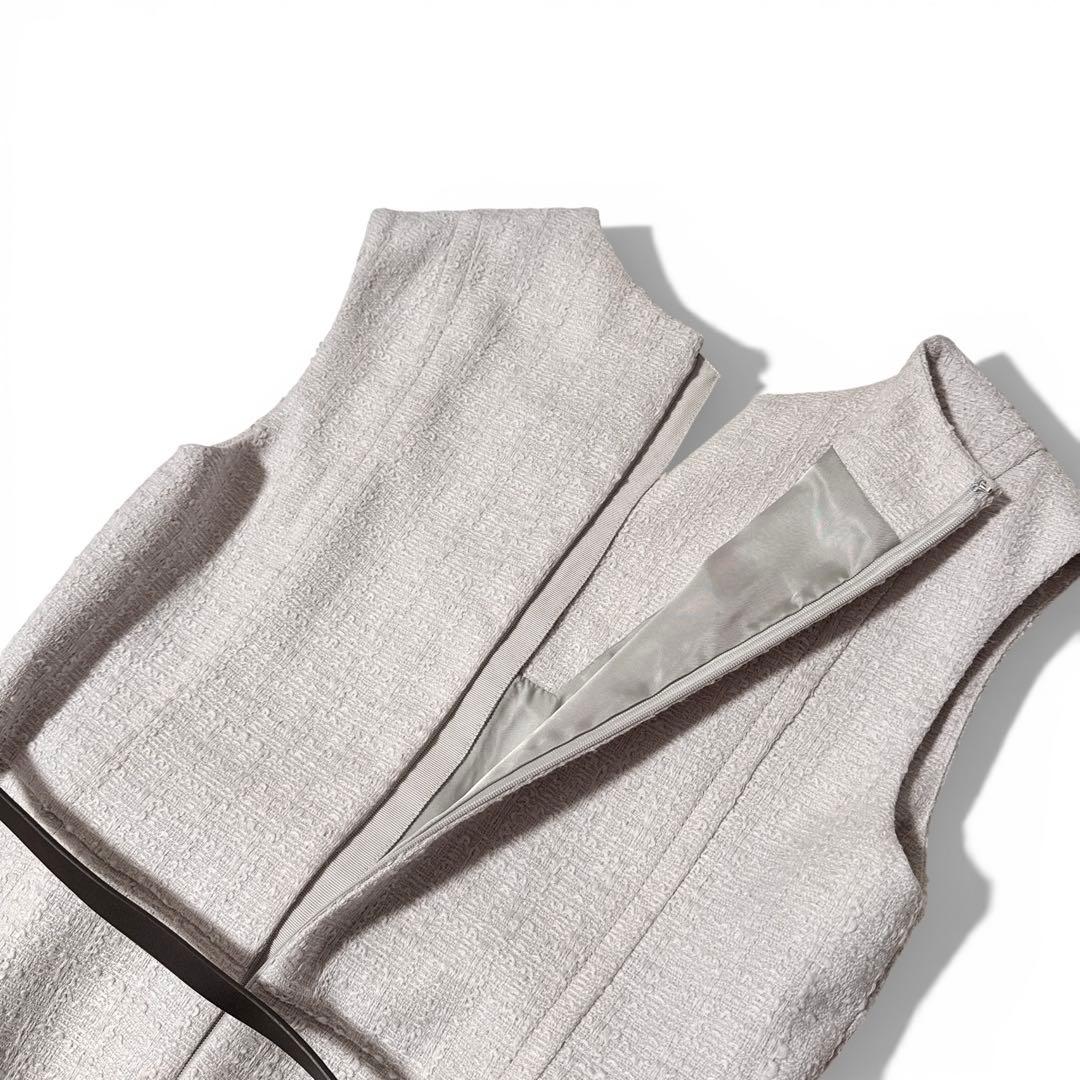 新品タグ付✨️定価9.4万　エブール　イタリア製生地　リュクスツィード ワンピース