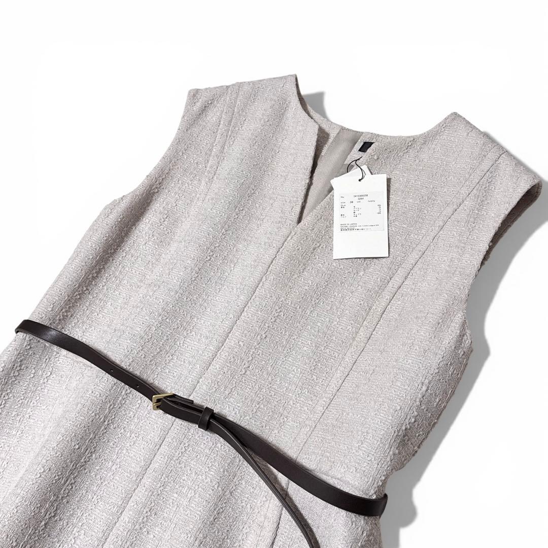 新品タグ付✨️定価9.4万　エブール　イタリア製生地　リュクスツィード ワンピース