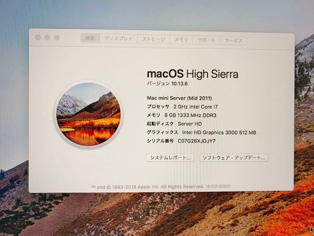 Macデスクトップ APPLE Mac mini MAC MINI MC936J/A