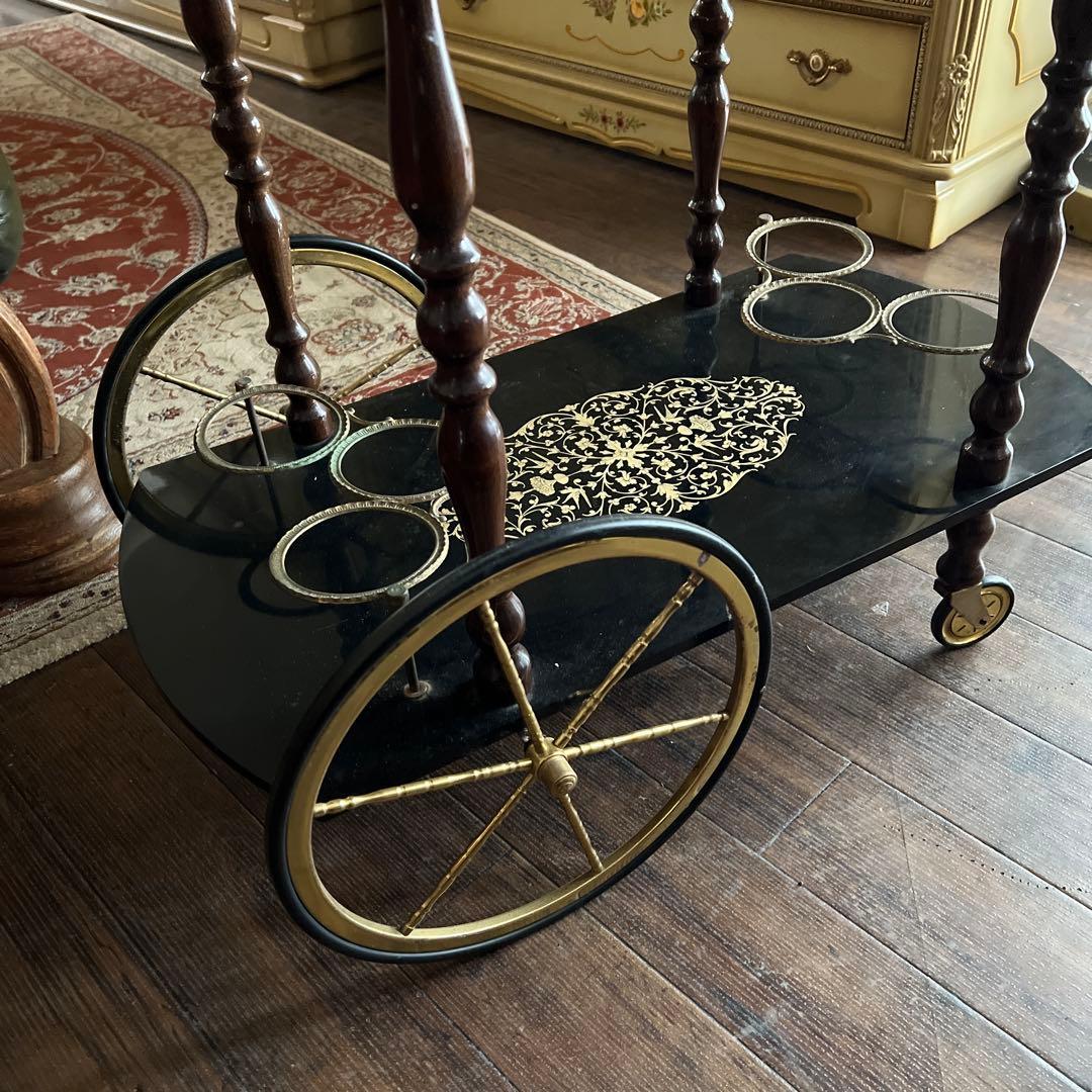 k190r119 イタリア製 象嵌バタフライワゴン ローマ 天使の戦車 インレイ