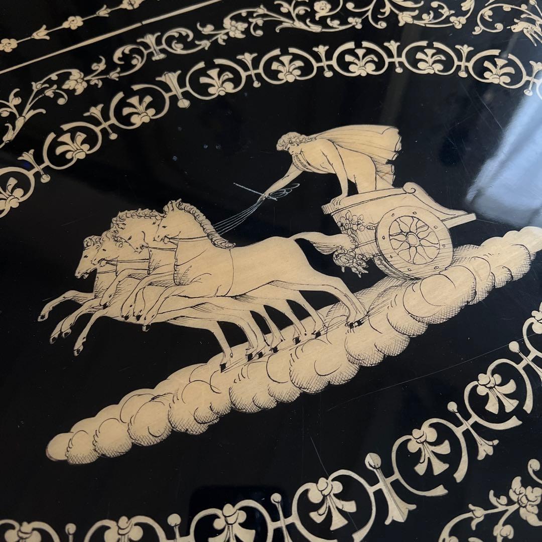 k190r119 イタリア製 象嵌バタフライワゴン ローマ 天使の戦車 インレイ