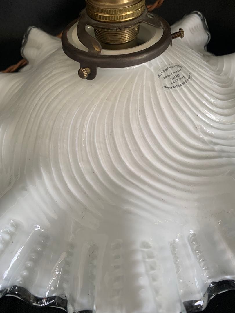 フランス製　MOUTH-BLOWN GLASS VIANNE ガラスシェード照明