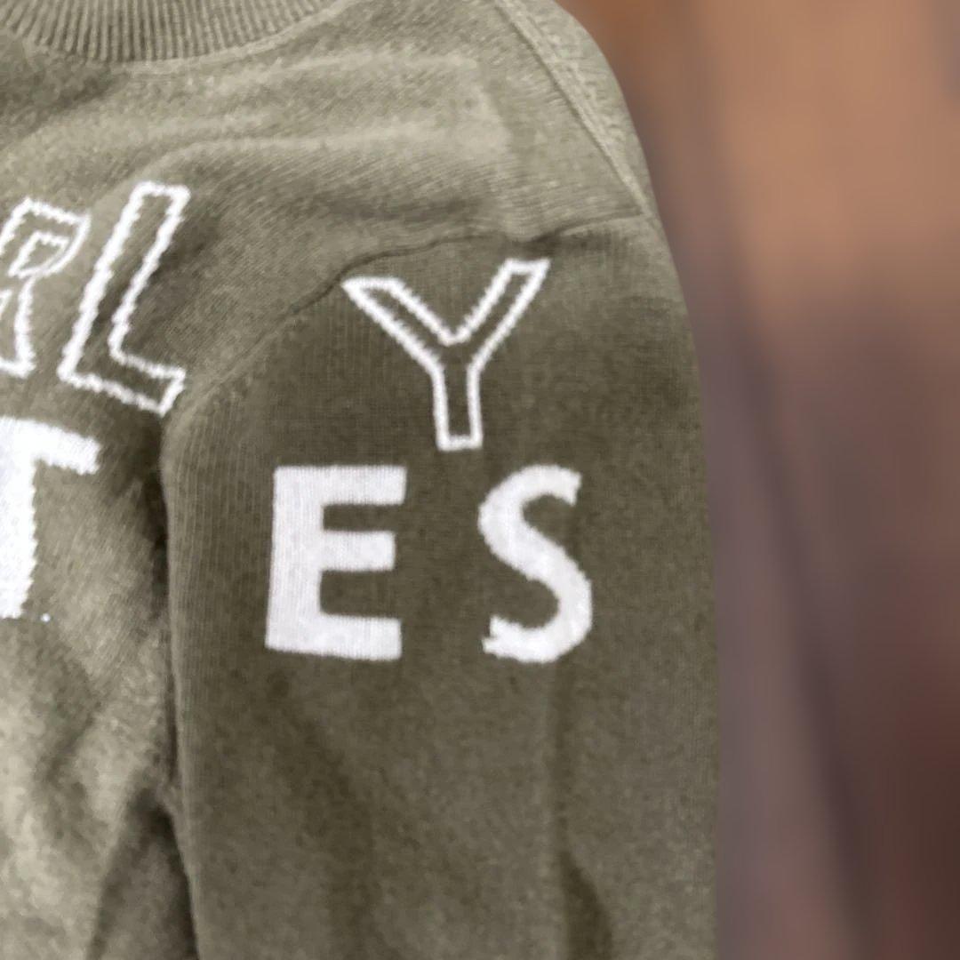 PEARLY GATES ロゴ刺繍 ニットセーター