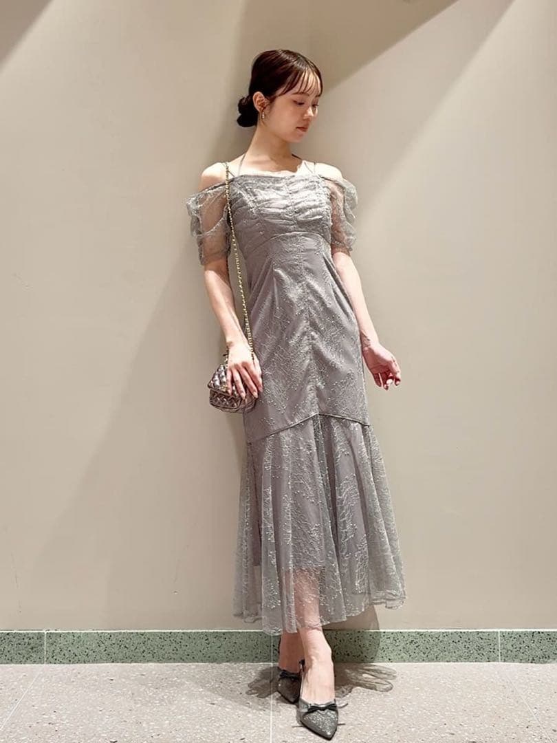 【新品】SNIDEL スナイデル　ギャザードレープレースドレス