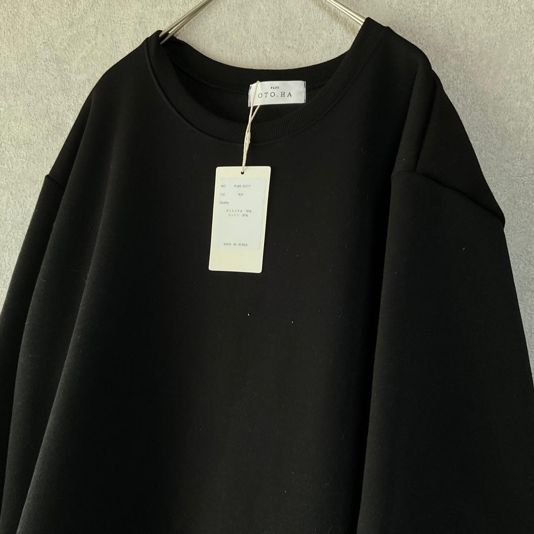 plus otoha 新品未使用タグ付き 裏起毛ティアードワンピース ブラック