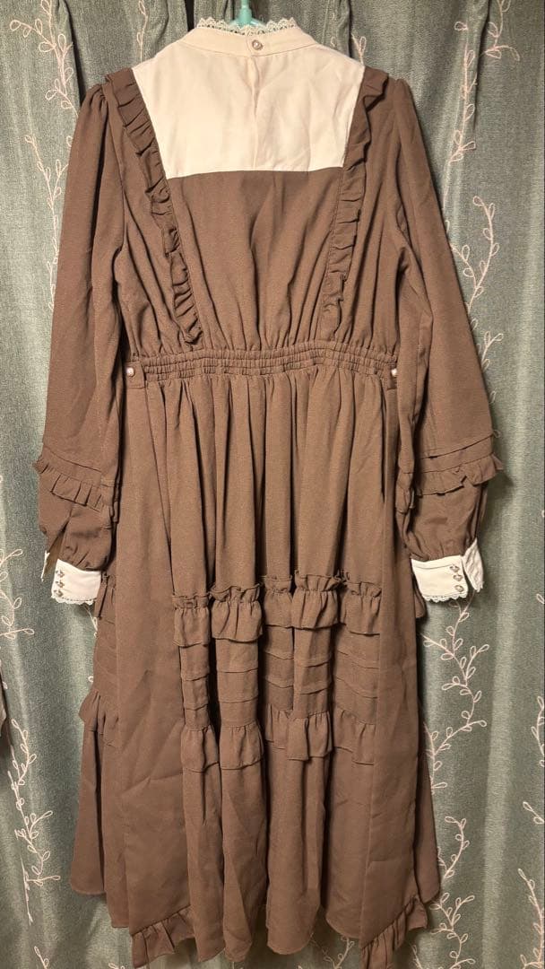 axes femme kawaii アンティーク ドール ワンピース　茶