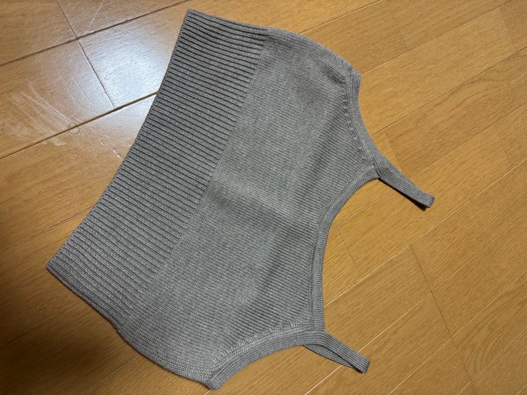 トップス CLANE BUSTIER SET BOAT NECK KNITCARDIGAN