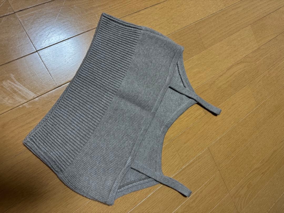 トップス CLANE BUSTIER SET BOAT NECK KNITCARDIGAN