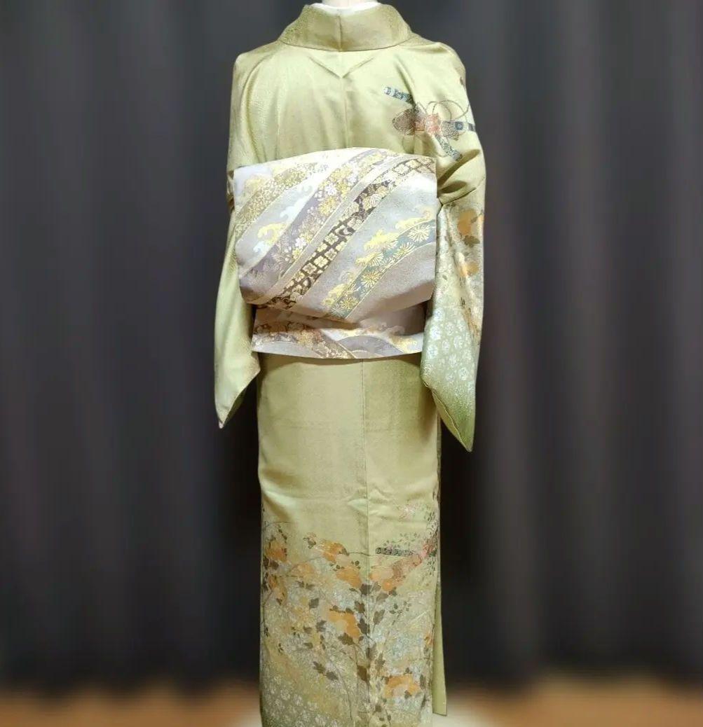 新春セール！訪問着フルセット 金銀彩 しつけ糸付き