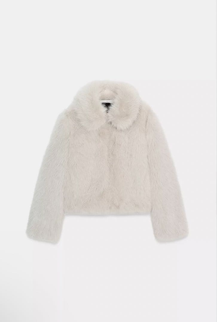 XS ジッパー付きショートフェイクファーコートZARA